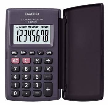 Калькулятор Casio HL-820LV-BK-W-GP черный