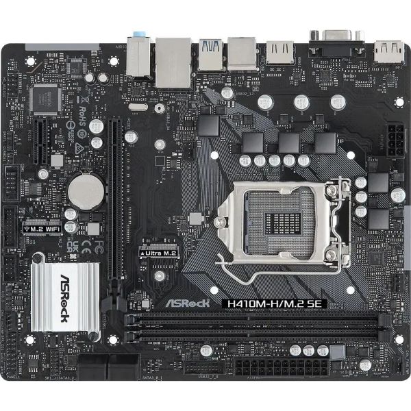 Материнская плата ASRock H410M-H/M.2 SE LGA 1200, Intel H370, mATX, Ret