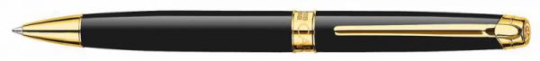 Шариковая ручка CARANDACHE Leman Black lacquered GP (4789.282) латунь лак отделка позолота