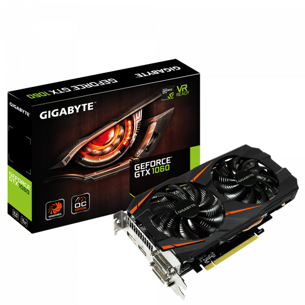 Видеокарта Gigabyte GeForce GTX 1060 (GV-N1060WF2OC-3GD-MI)